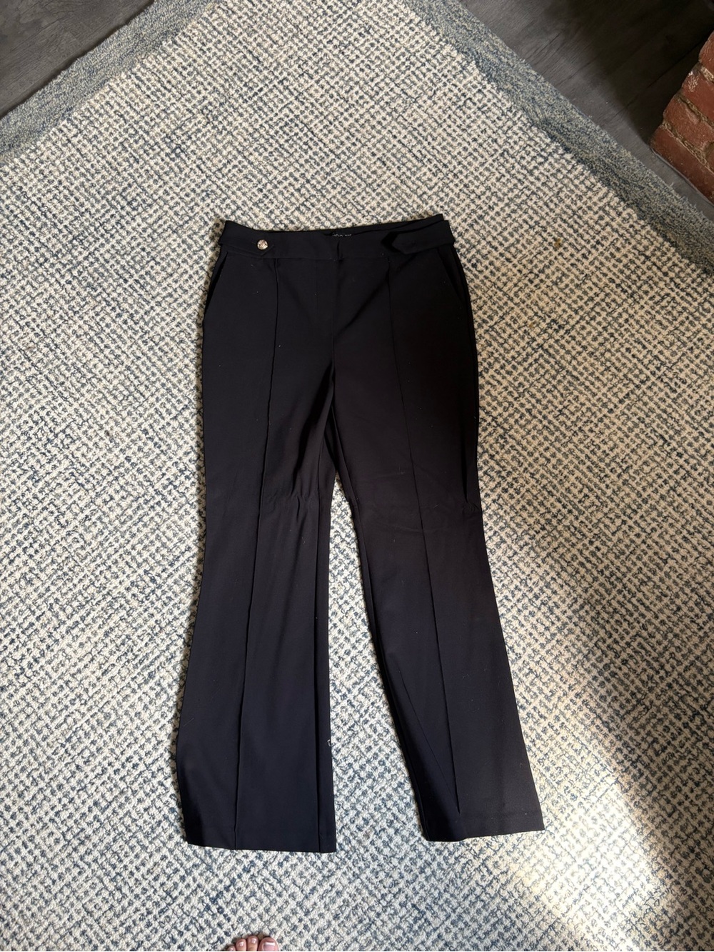 Women's Black Straight-Leg Dress Pants